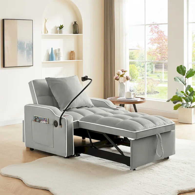 Canapé-lit pliant coulissant réglable / Fauteuil convertible une place