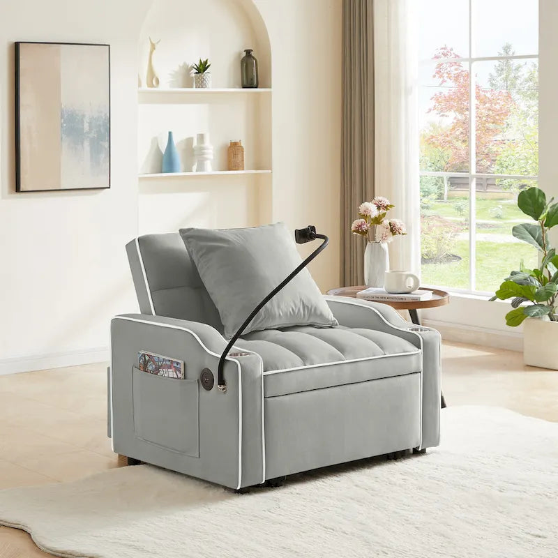 Canapé-lit pliant coulissant réglable / Fauteuil convertible une place