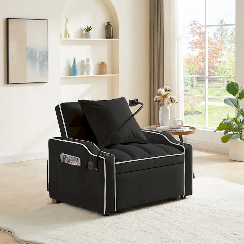 Canapé-lit pliant coulissant réglable / Fauteuil convertible une place