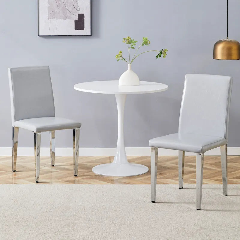 Chaise de salle à manger de style moderne avec pieds en métal