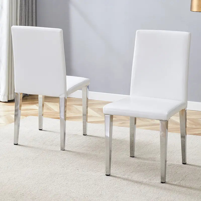 Chaise de salle à manger de style moderne avec pieds en métal