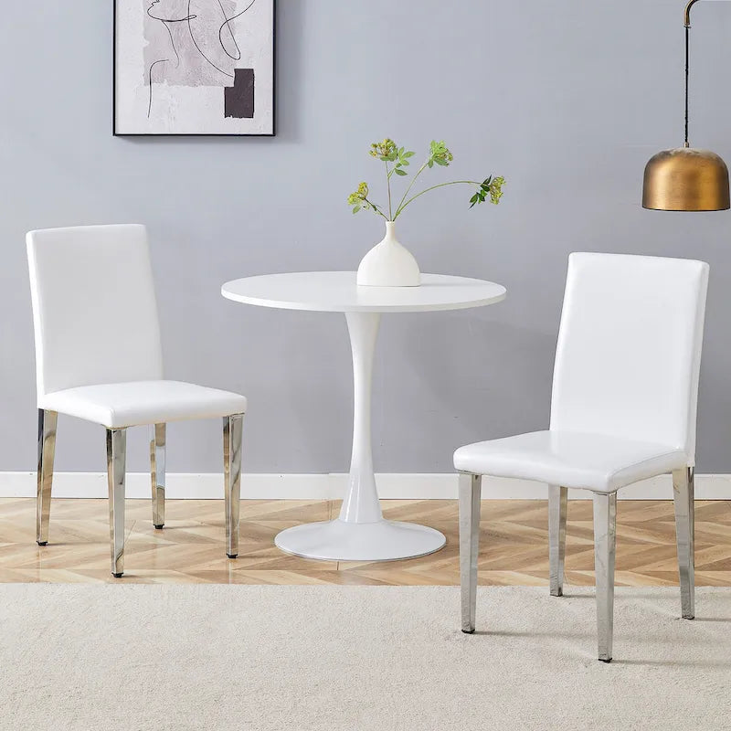 Chaise de salle à manger de style moderne avec pieds en métal