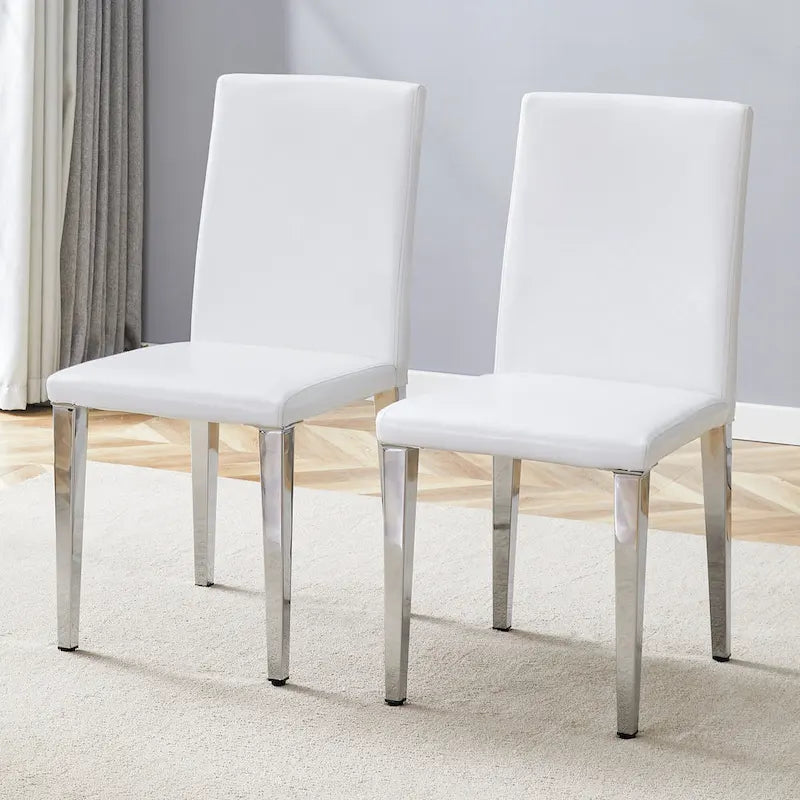 Chaise de salle à manger de style moderne avec pieds en métal