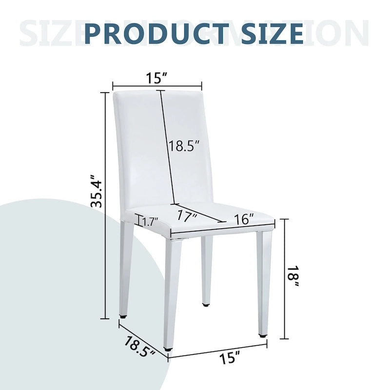 Chaise de salle à manger de style moderne avec pieds en métal
