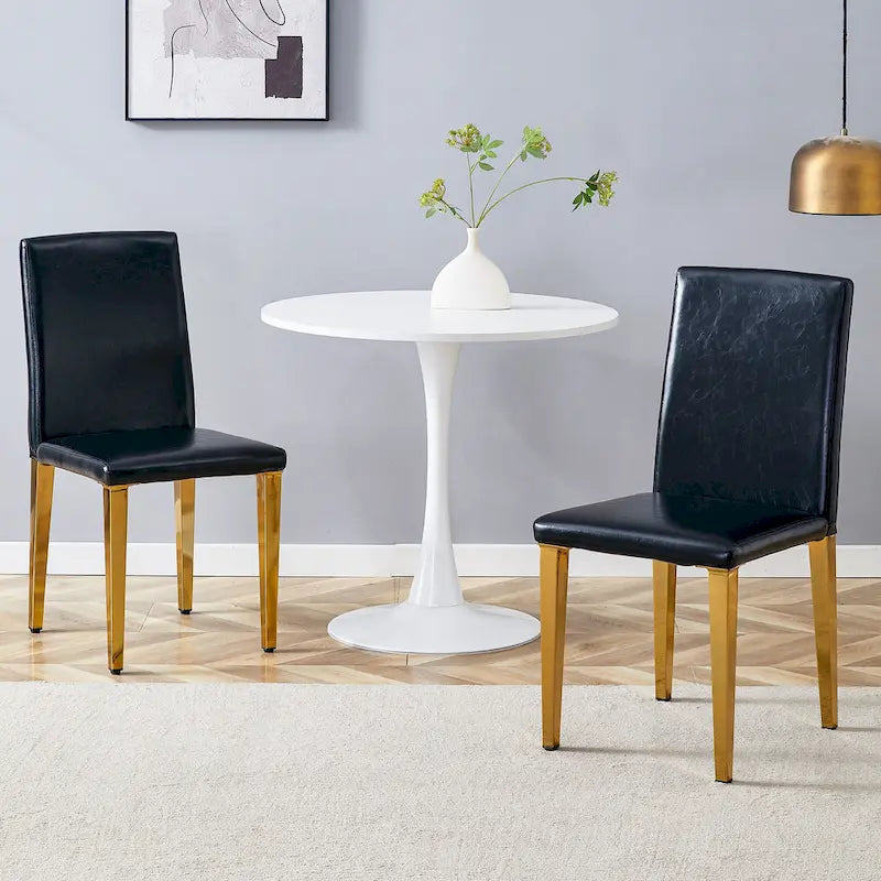 Chaise de salle à manger de style moderne avec pieds en métal