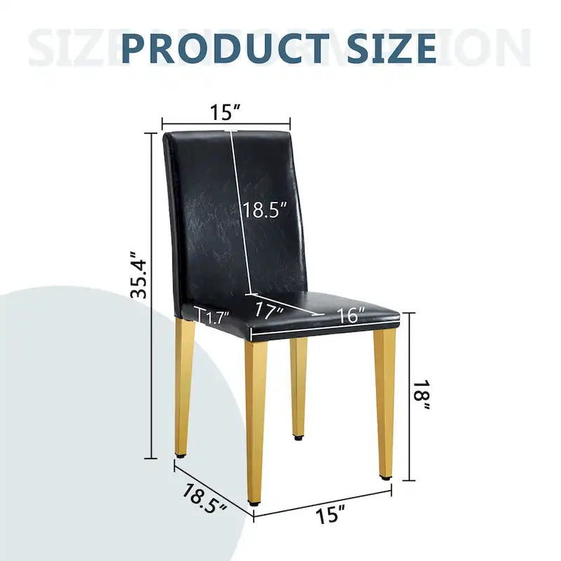 Chaise de salle à manger de style moderne avec pieds en métal