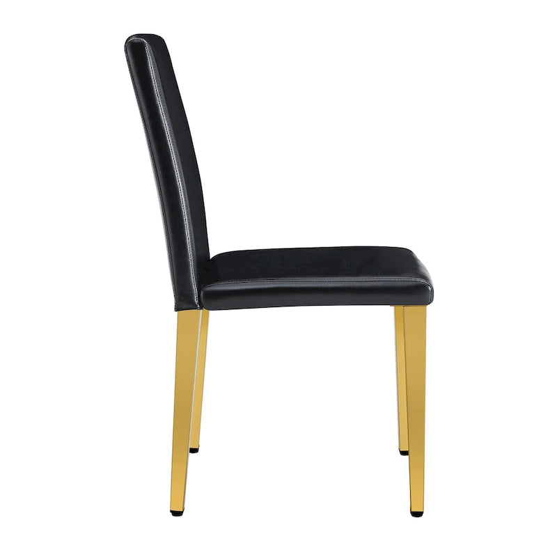 Chaise de salle à manger de style moderne avec pieds en métal