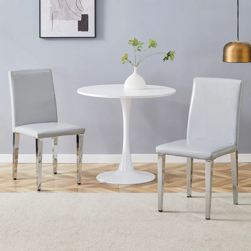 Chaise de salle à manger de style moderne avec pieds en métal