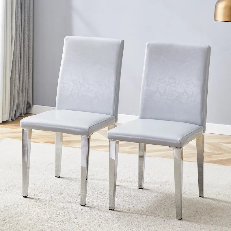 Chaise de salle à manger de style moderne avec pieds en métal