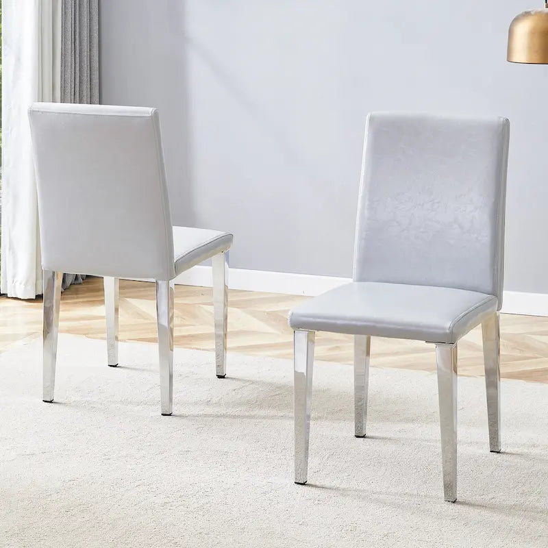 Chaise de salle à manger de style moderne avec pieds en métal