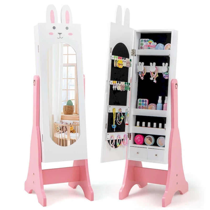 Armoire à bijoux sur pied pour enfants