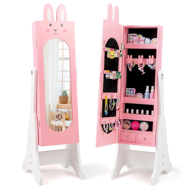 Armoire à bijoux sur pied pour enfants