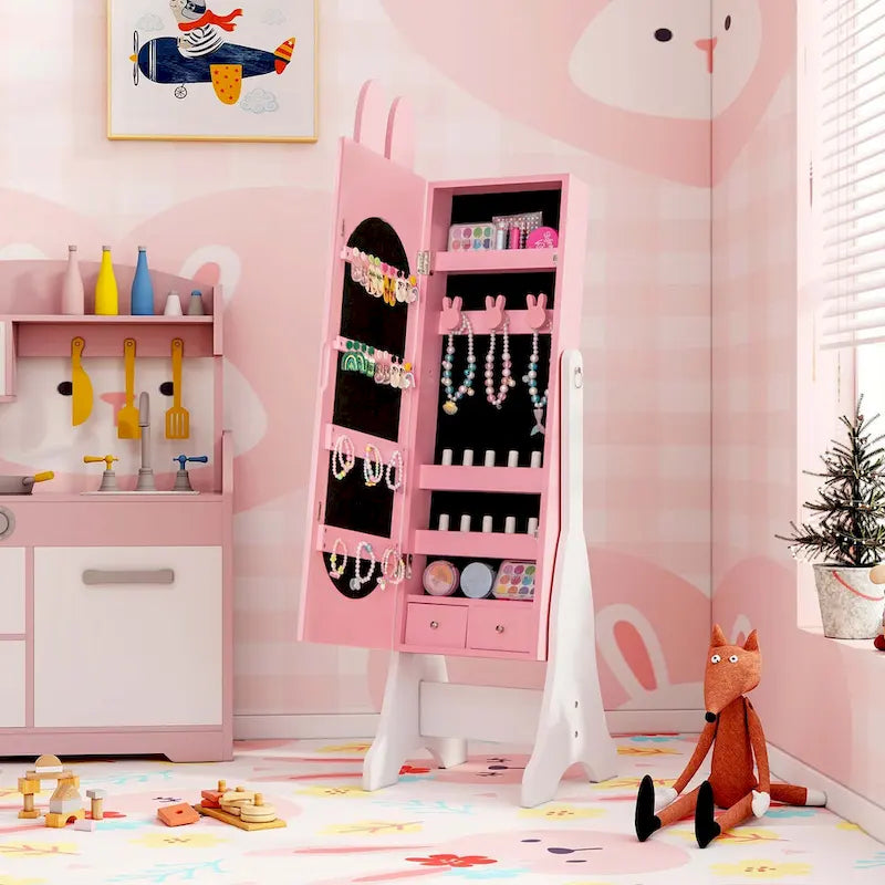 Armoire à bijoux sur pied pour enfants