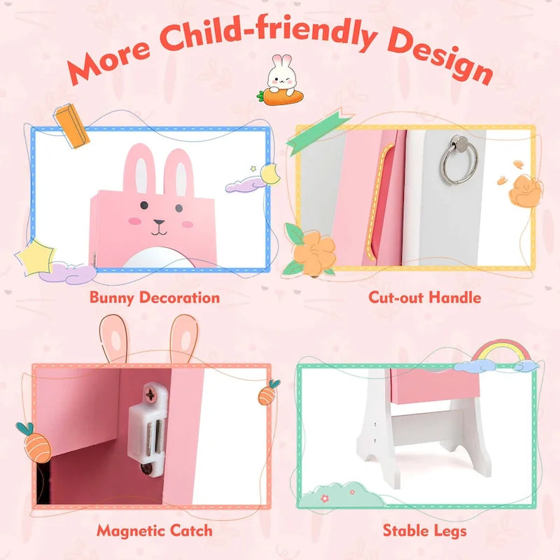 Armoire à bijoux sur pied pour enfants