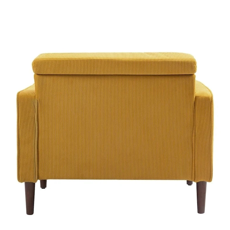 Fauteuils d'appoint modernes rembourrés, larges fauteuils en velours côtelé pour le salon
