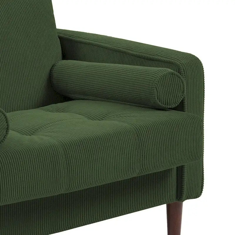 Fauteuils d'appoint modernes rembourrés, larges fauteuils en velours côtelé pour le salon