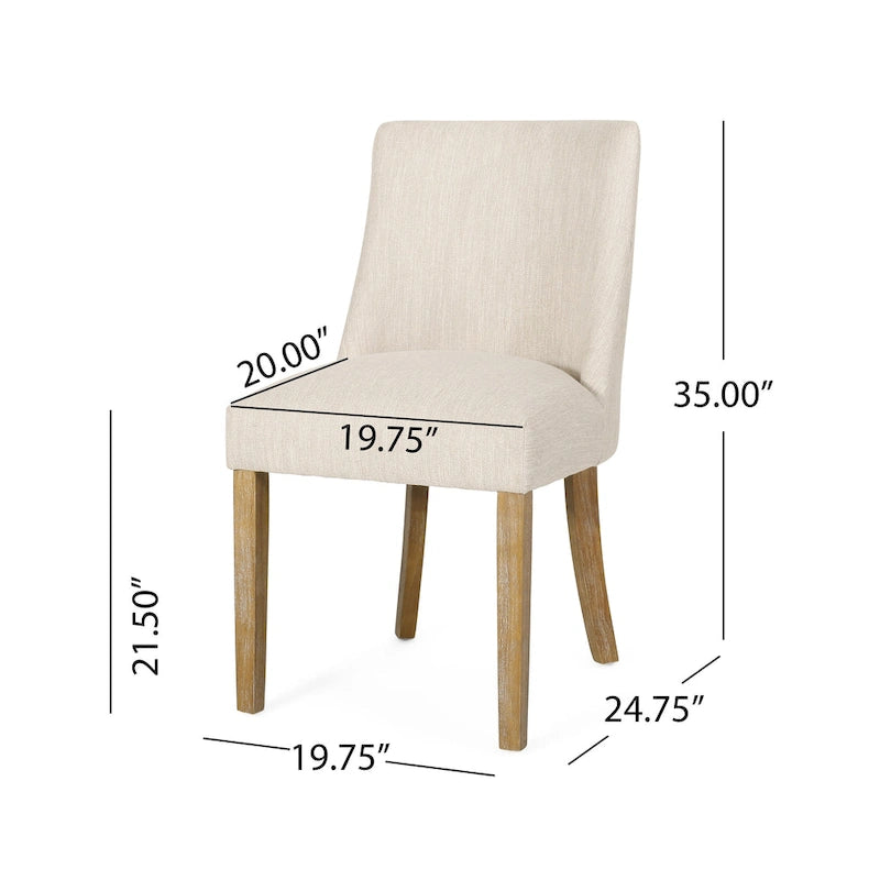 Chaises de salle à manger rembourrées (lot de 2)