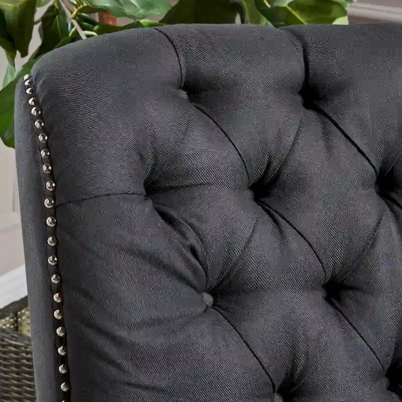 Fauteuil inclinable électrique en tissu capitonné