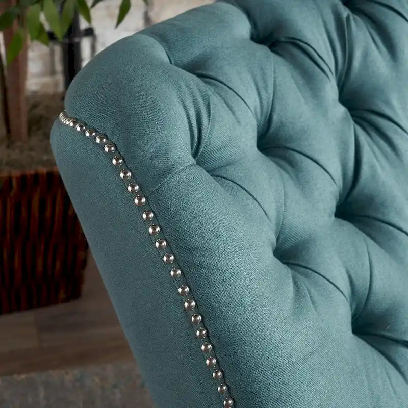 Fauteuil inclinable électrique en tissu capitonné