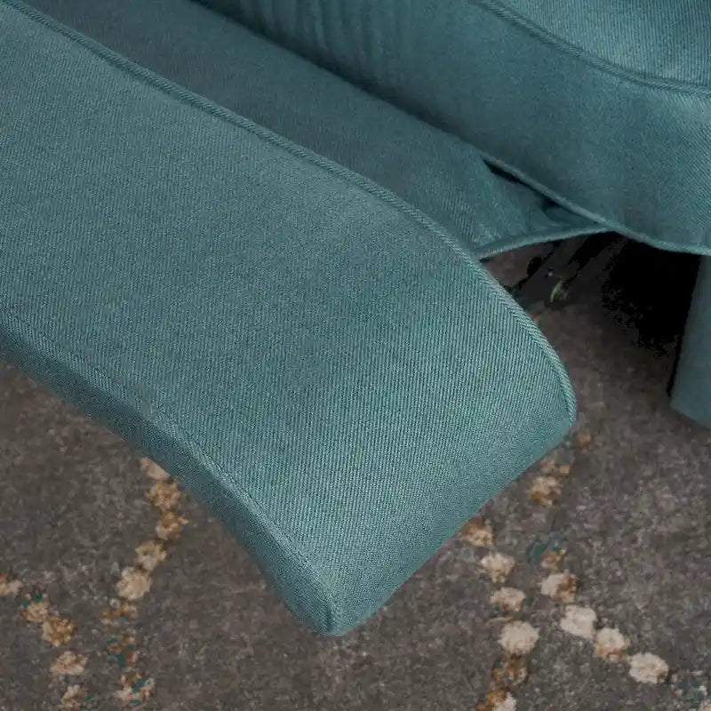 Fauteuil inclinable électrique en tissu capitonné