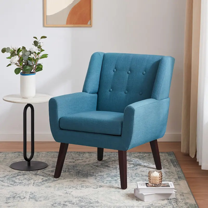 2 fauteuils d'appoint modernes capitonnés