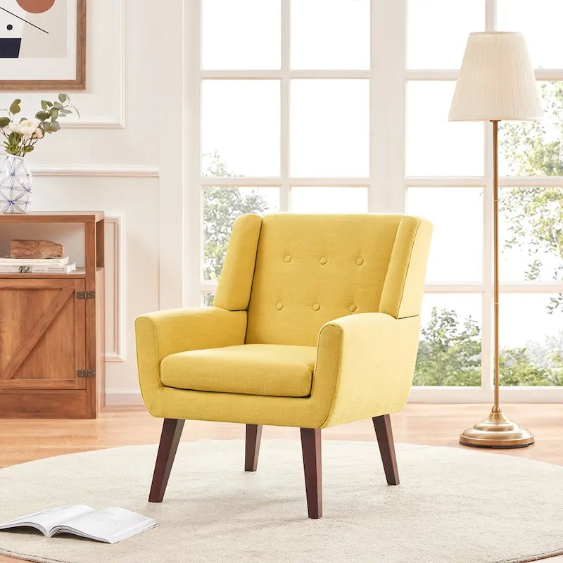 2 fauteuils d'appoint modernes capitonnés