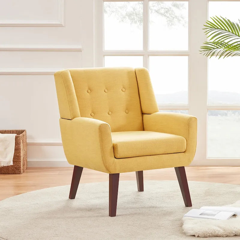 2 fauteuils d'appoint modernes capitonnés