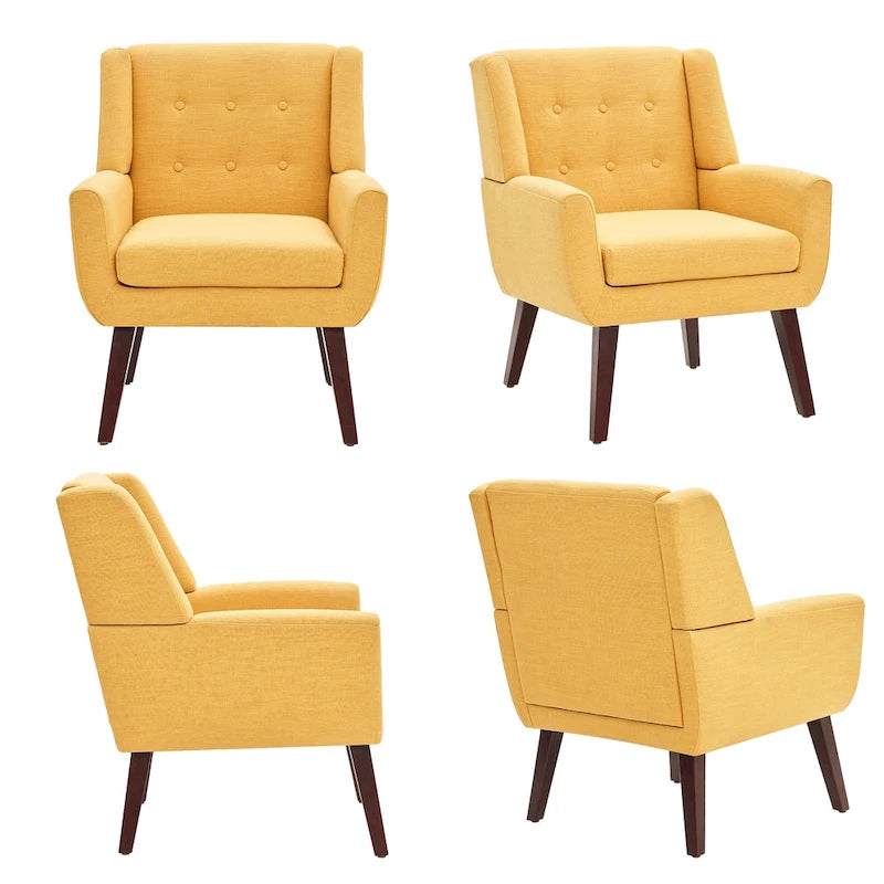 2 fauteuils d'appoint modernes capitonnés