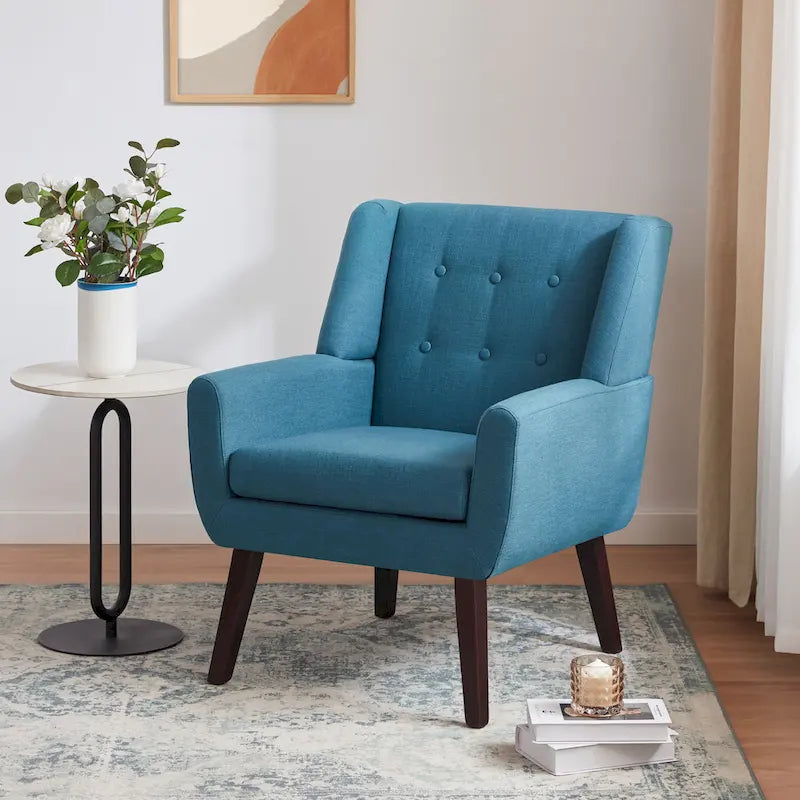2 fauteuils d'appoint modernes capitonnés