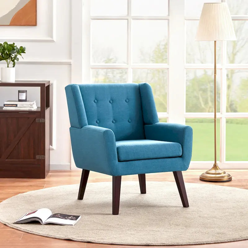 2 fauteuils d'appoint modernes capitonnés