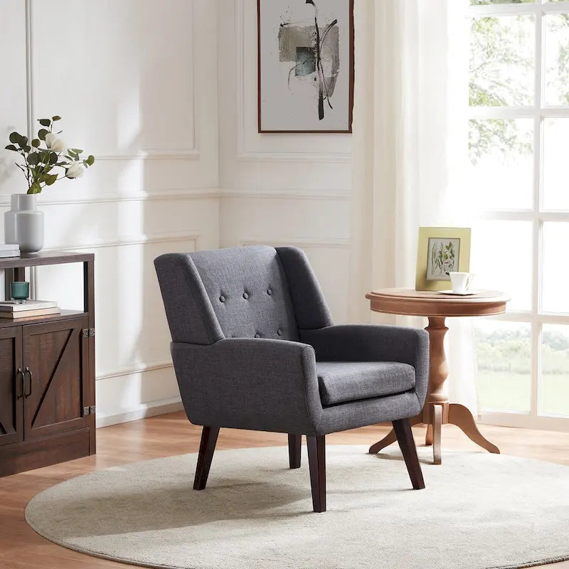 2 fauteuils d'appoint modernes capitonnés