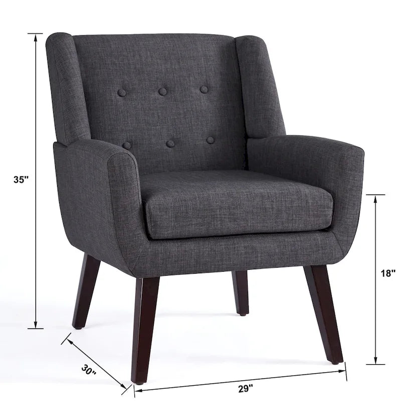 2 fauteuils d'appoint modernes capitonnés