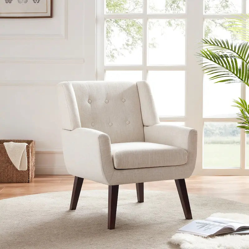 2 fauteuils d'appoint modernes capitonnés