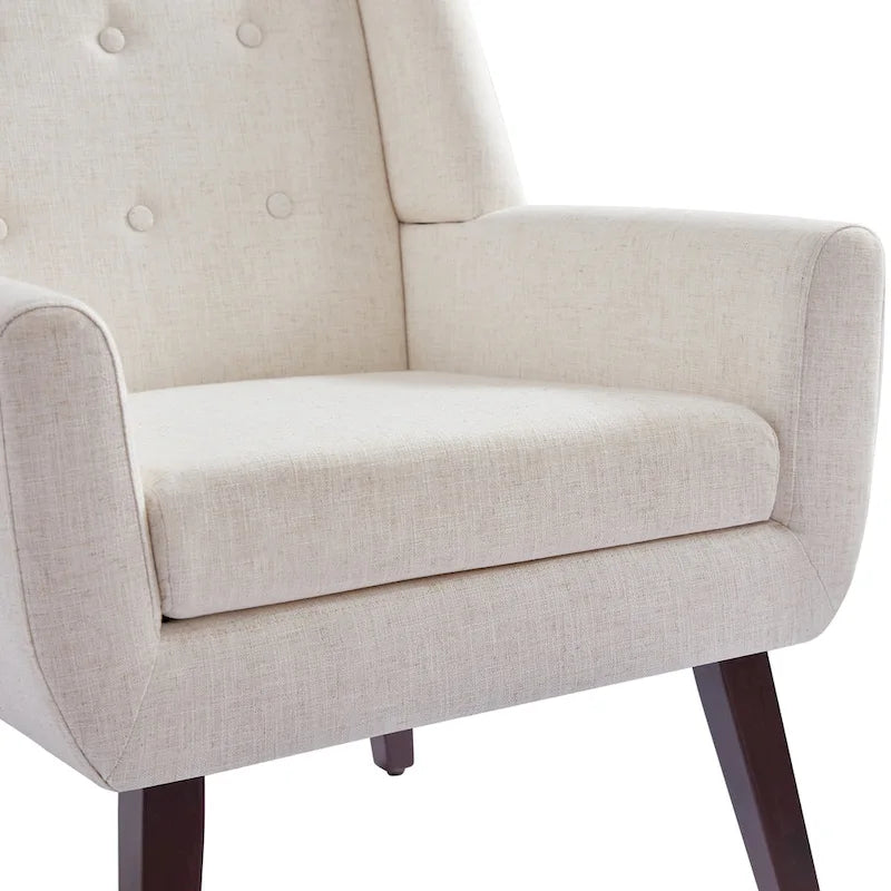 2 fauteuils d'appoint modernes capitonnés