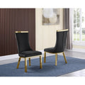 Chaises de salle à manger en acier inoxydable doré (lot de 2)