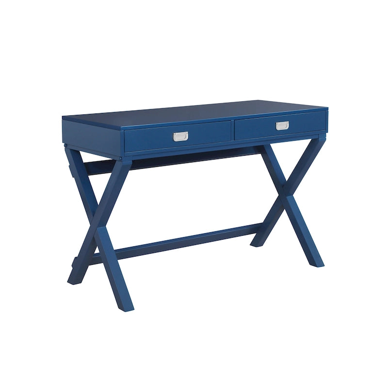 Bureau d'écriture avec tiroirs et piètement en X