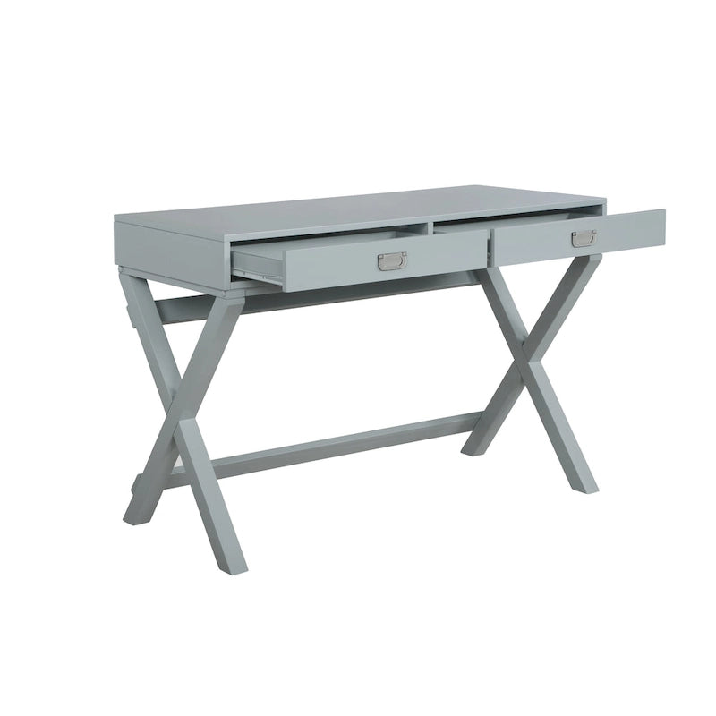 Bureau d'écriture avec tiroirs et piètement en X