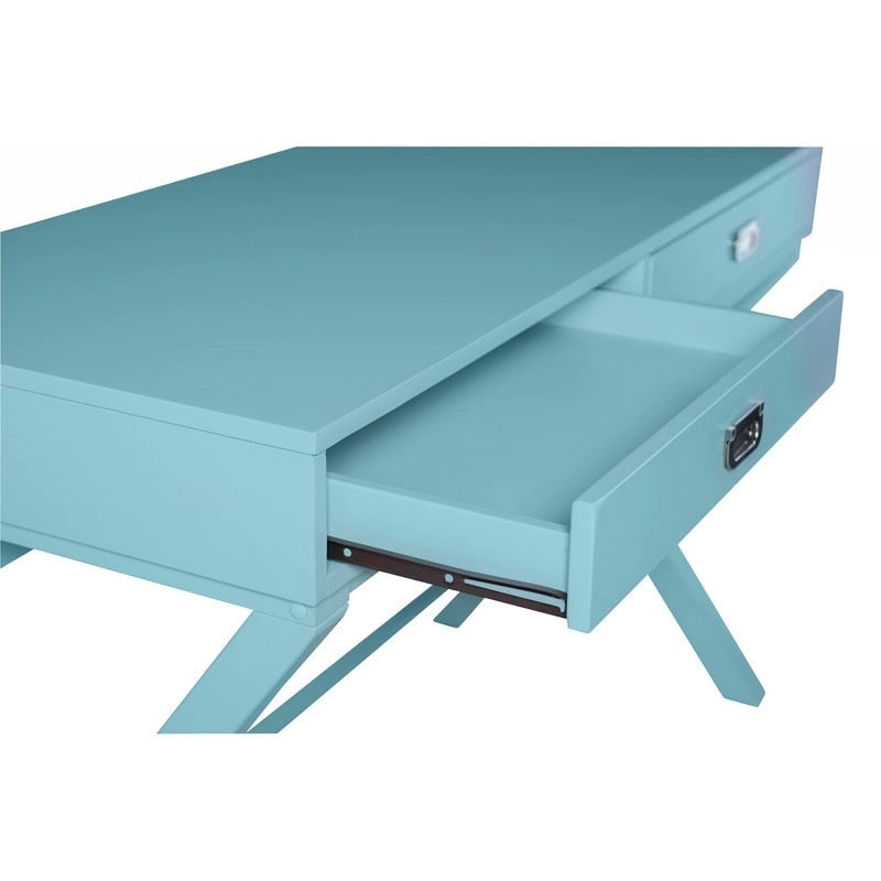Bureau d'écriture avec tiroirs et piètement en X