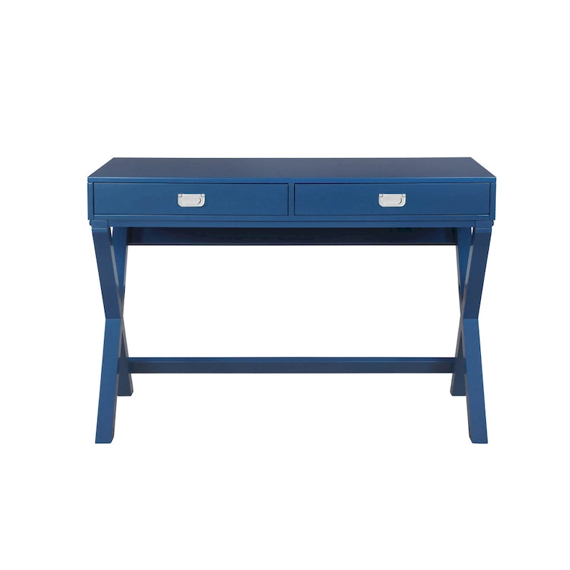 Bureau d'écriture avec tiroirs et piètement en X