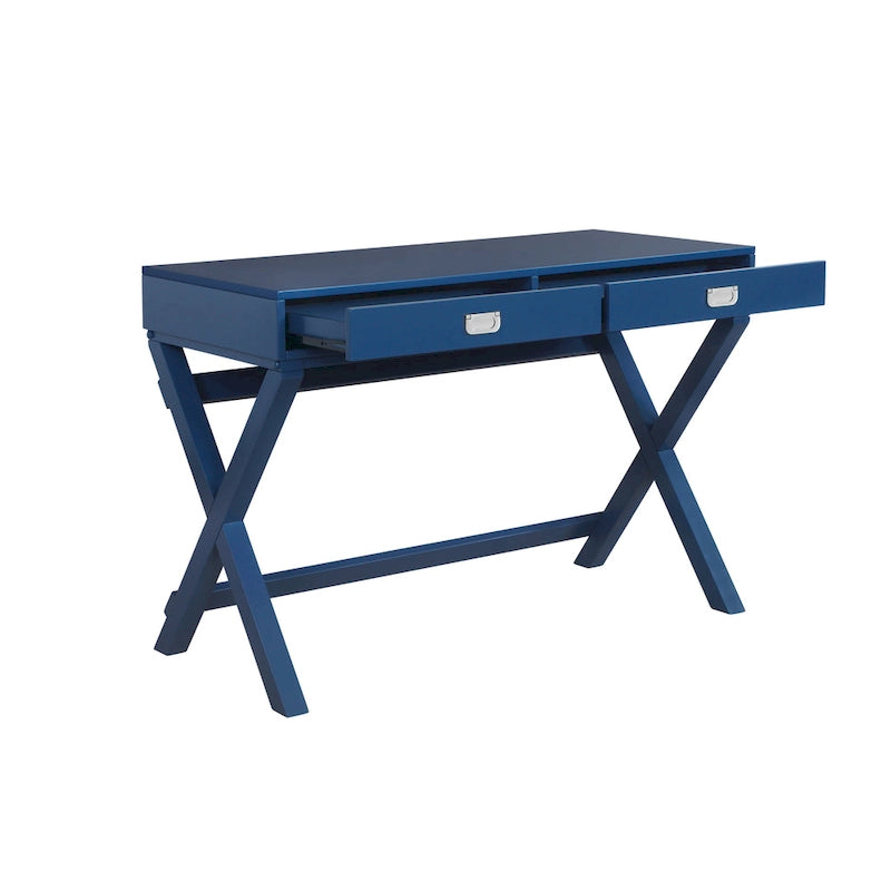 Bureau d'écriture avec tiroirs et piètement en X
