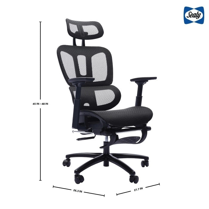 Chaise de bureau ergonomique en maille à dossier haut