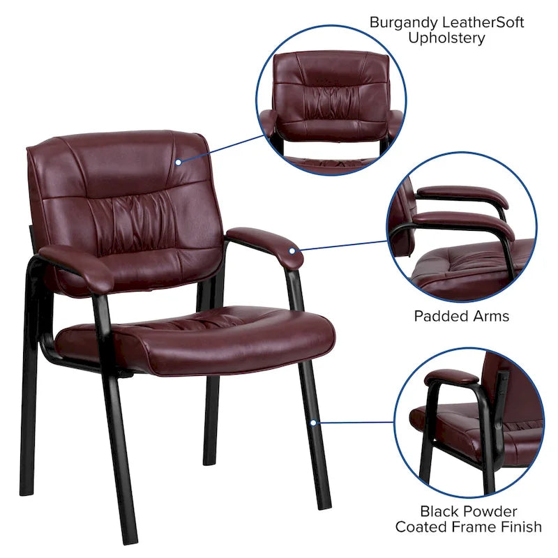Fauteuil de réception capitonné avec accoudoirs rembourrés - 23,25L x 26P x 36H