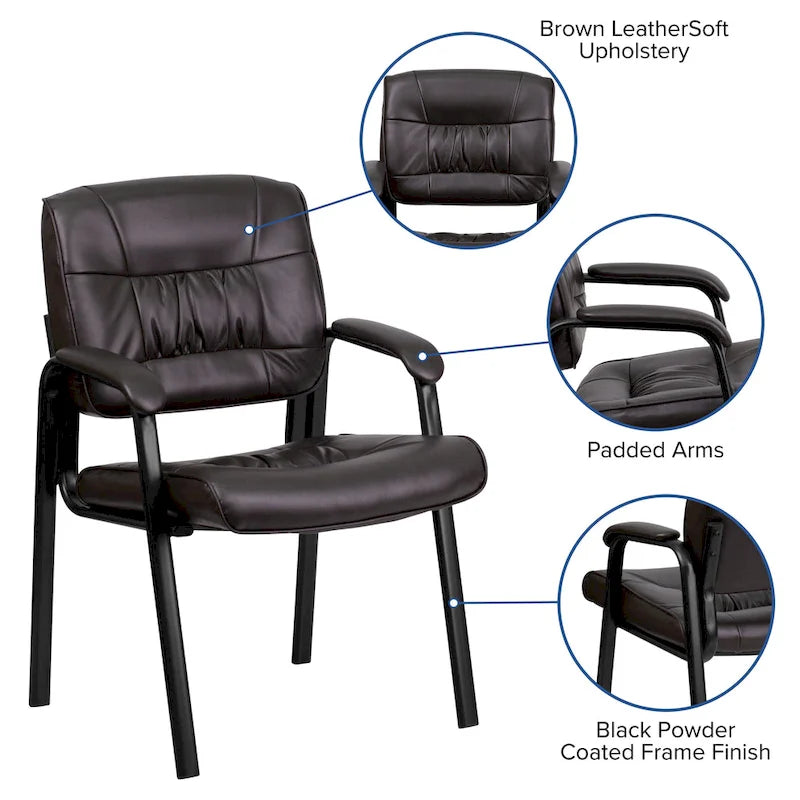 Fauteuil de réception capitonné avec accoudoirs rembourrés - 23,25L x 26P x 36H