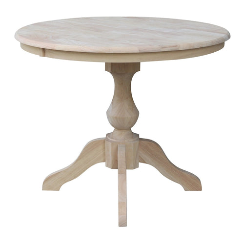 Table de salle à manger ronde à piétement central de 36 pouces