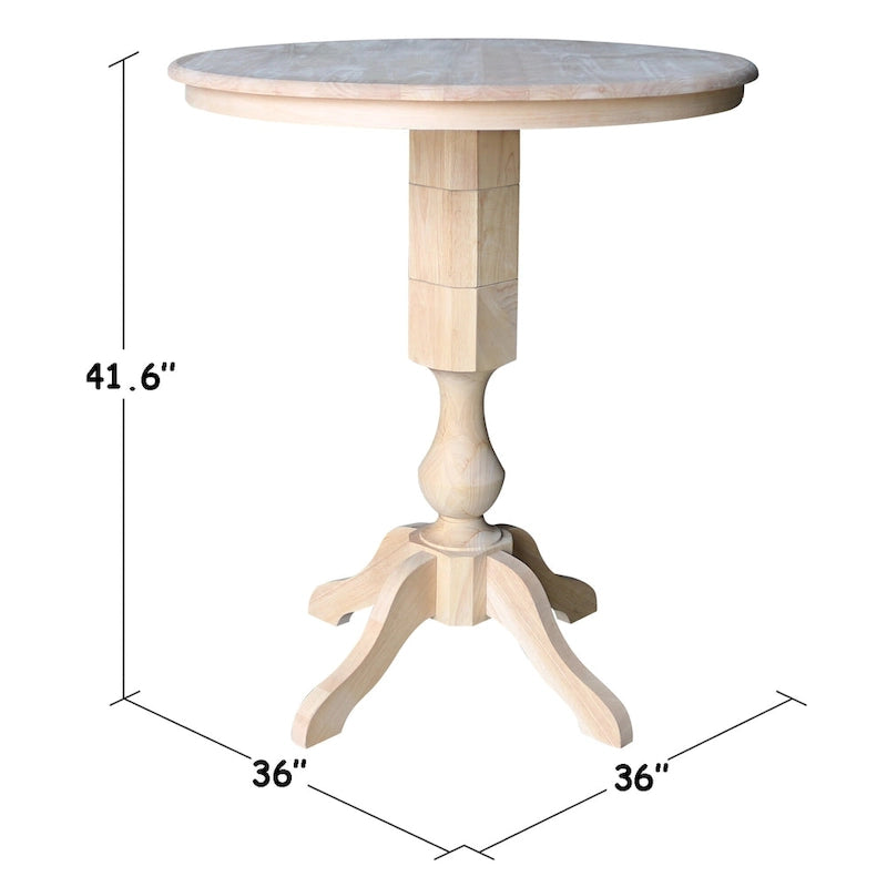Table de salle à manger ronde à piétement central de 36 pouces