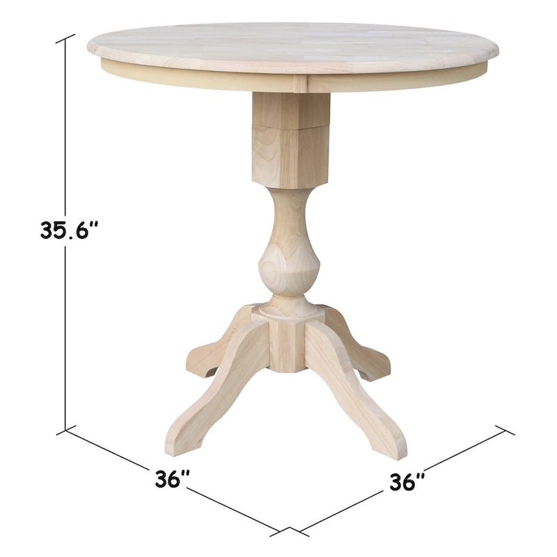 Table de salle à manger ronde à piétement central de 36 pouces