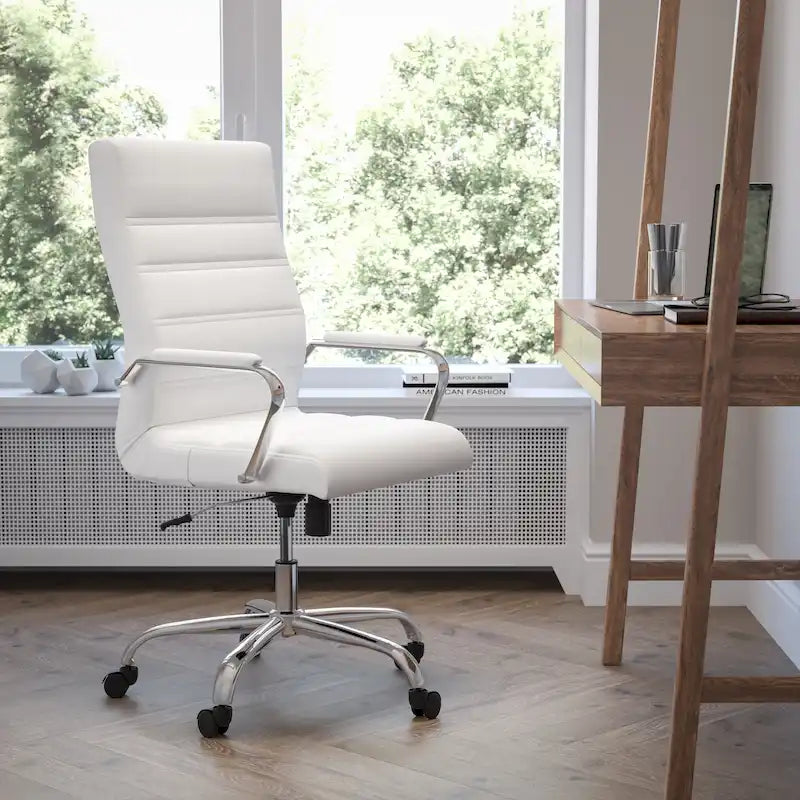 Fauteuil de bureau pivotant de direction (avec piètement chromé)