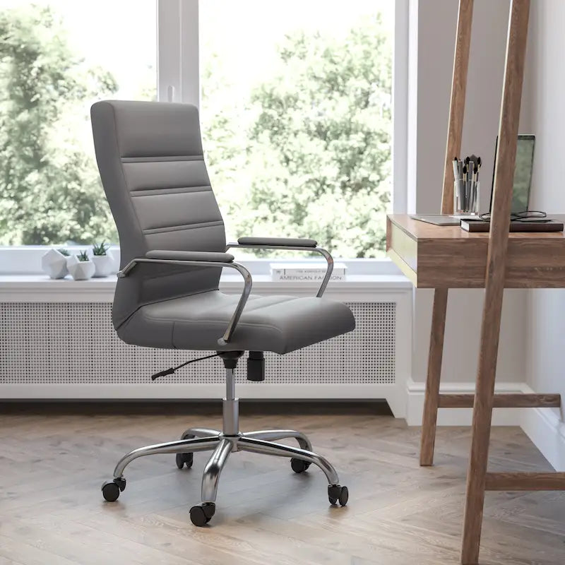 Fauteuil de bureau pivotant de direction (avec piètement chromé)