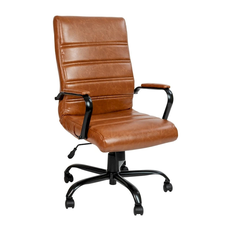 Fauteuil de bureau pivotant de direction (avec piètement chromé)