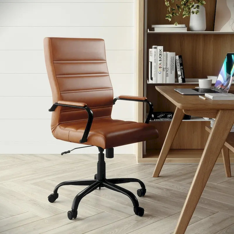 Fauteuil de bureau pivotant de direction (avec piètement chromé)